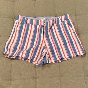crown & ivy Blue and Red/Pink Striped Women's Shorts